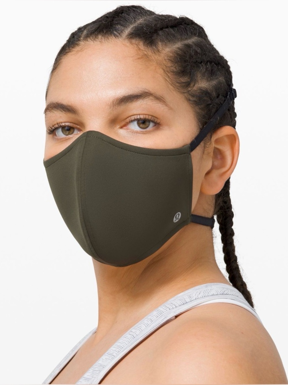 lululemon athletica Olive Green Breathable Face Mask with Adjustable Straps
